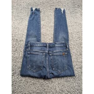 Joes Jeans Women 25 Blue Skinny Ankle Stretch Thrashed Stretch Mid Rise Grunge